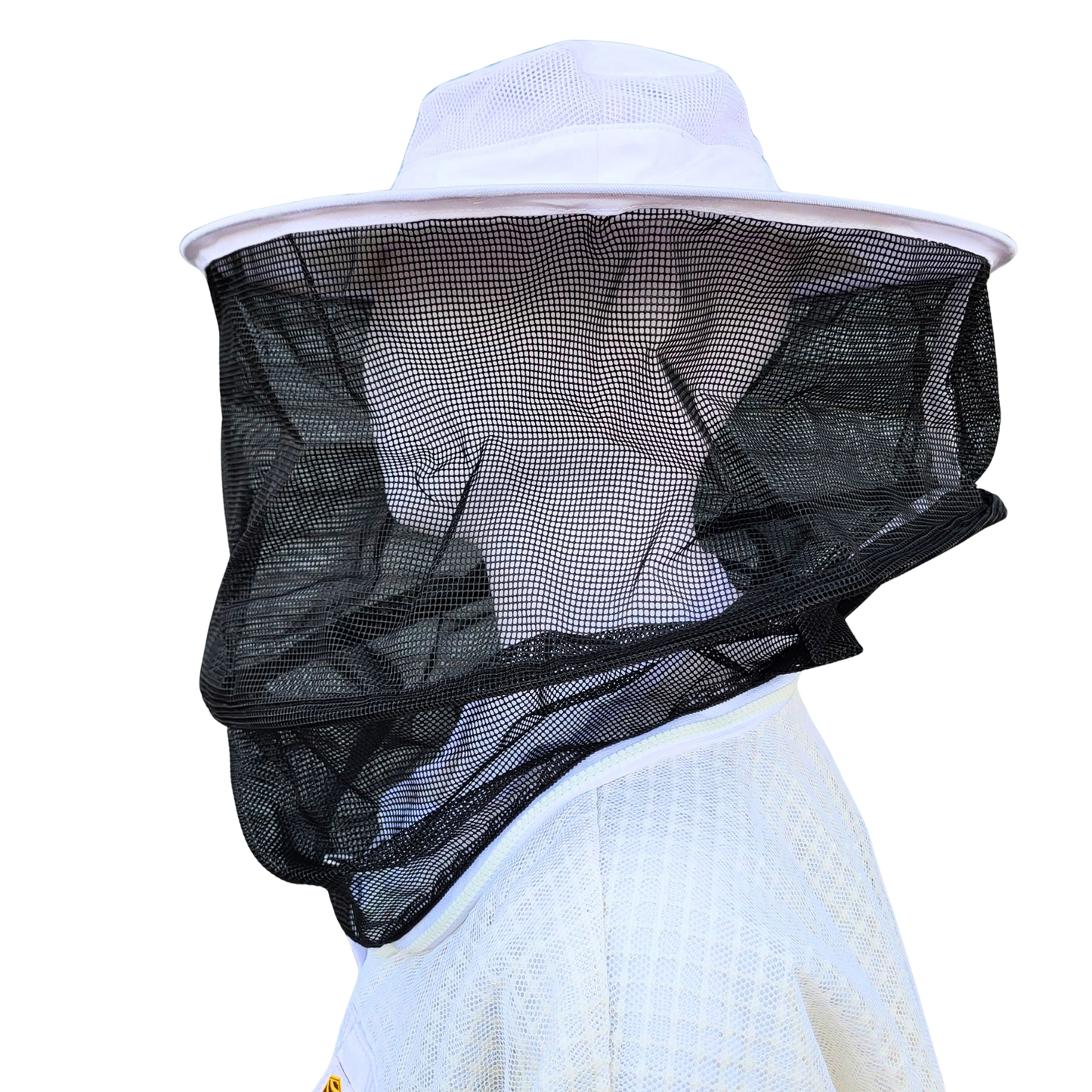 Round replacement beekeeping suit veil features