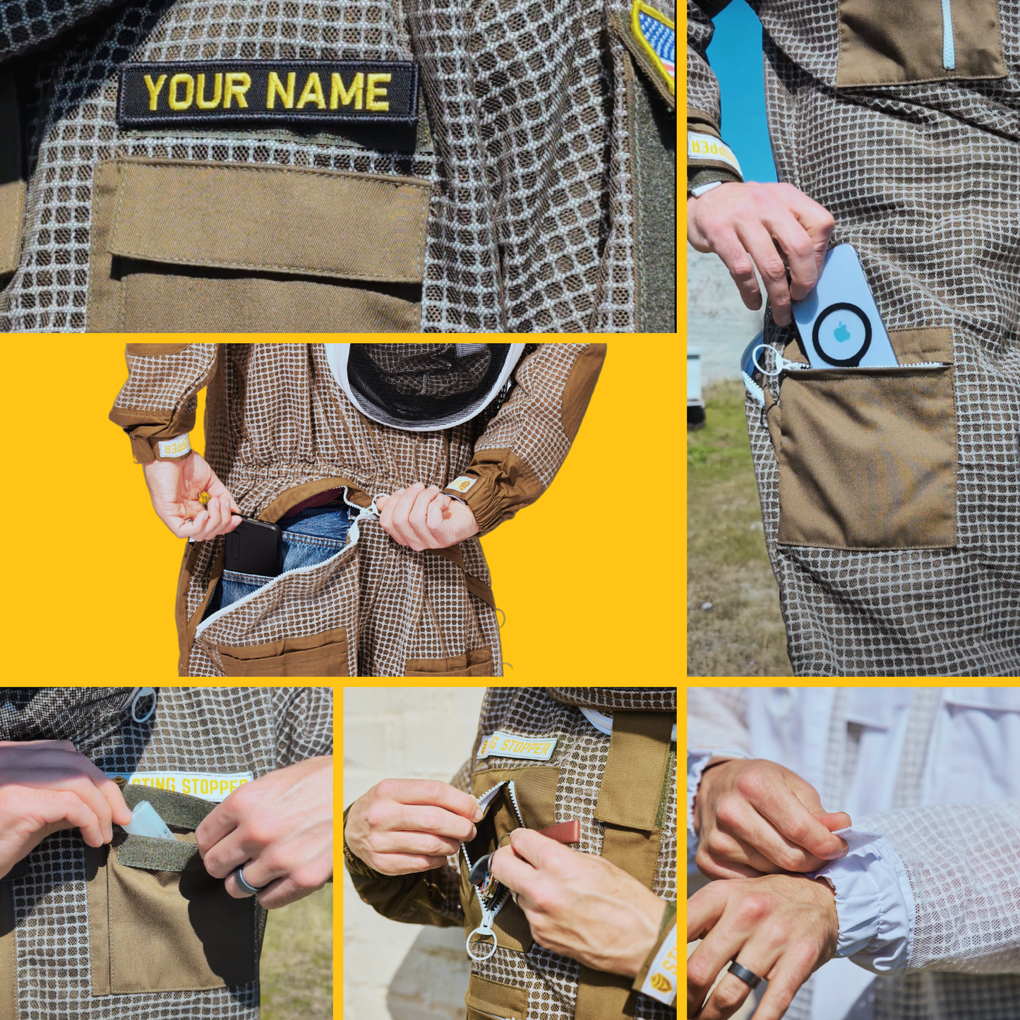 Sting Stopper ventilated beekeeping suit  features
