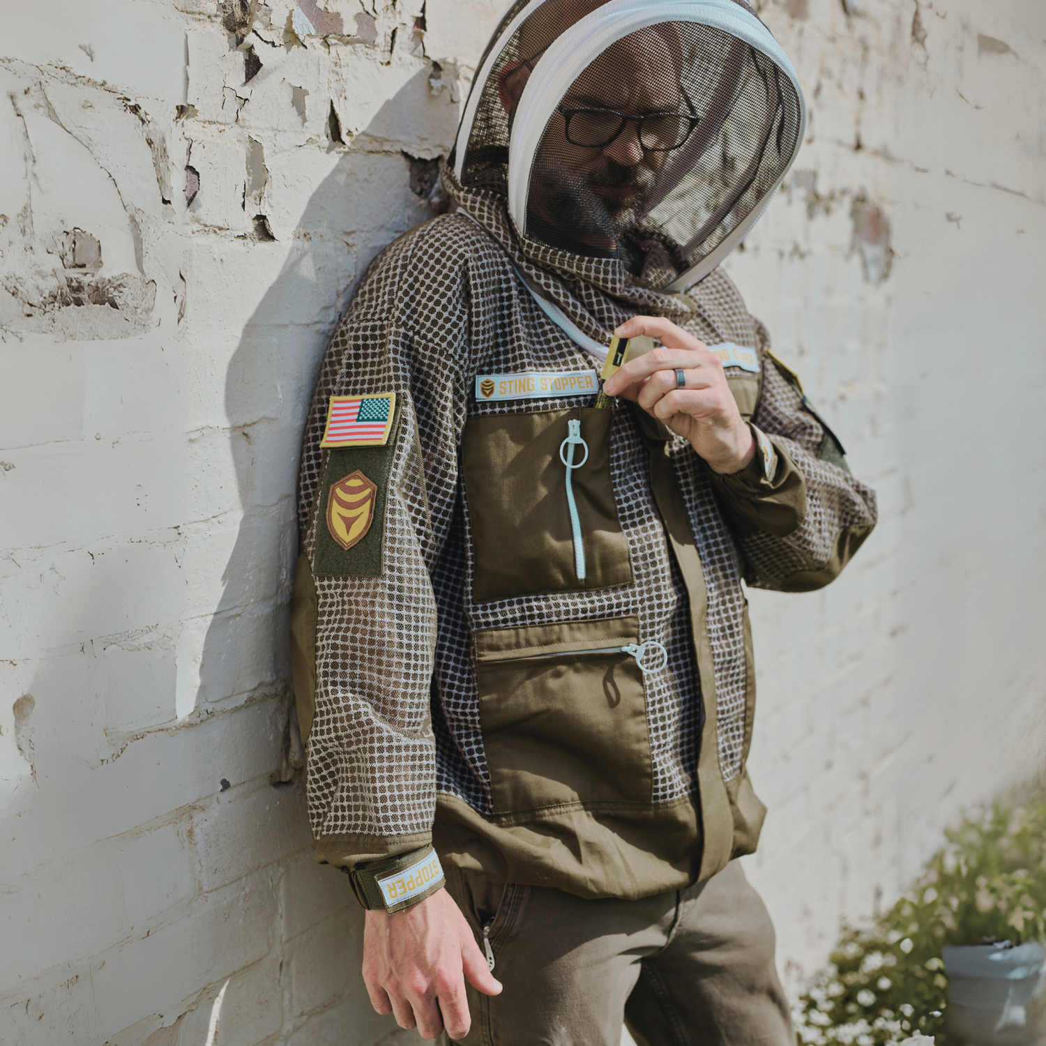 Professional Triple Layer Ventilated Beekeeping Suit Front View
