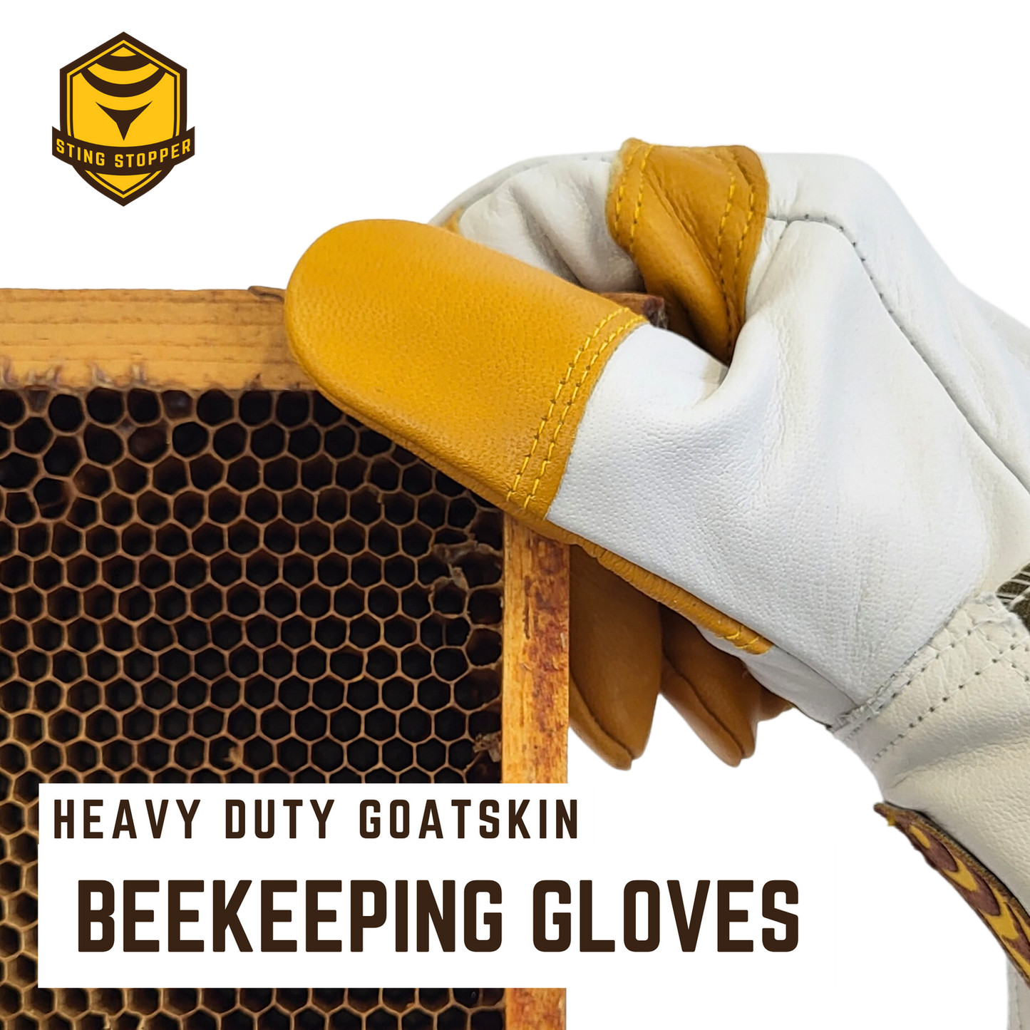 Heavy Duty Goat Skin Beekeeping Gloves