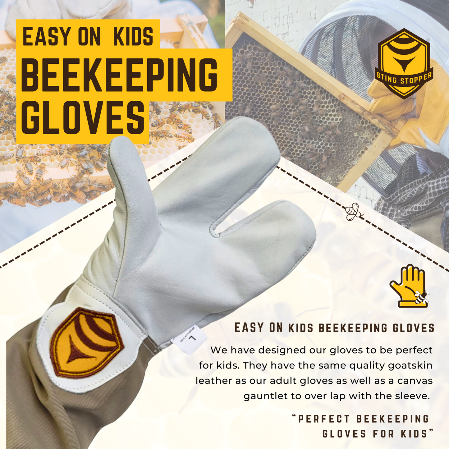 Kids Beekeeping Gloves