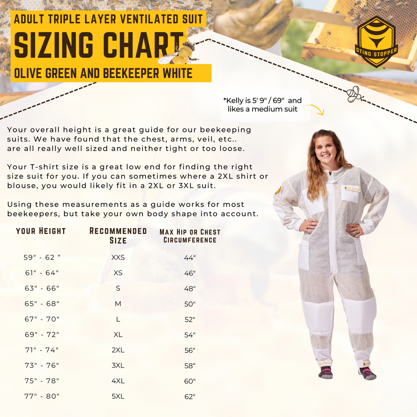 Professional Triple Layer Ventilated Full Beekeeping Suit